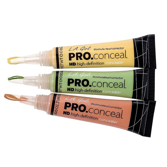 L.A Girl Pro Concealer HD corrector set Green Orange Yellow New - Picture 2 of 4